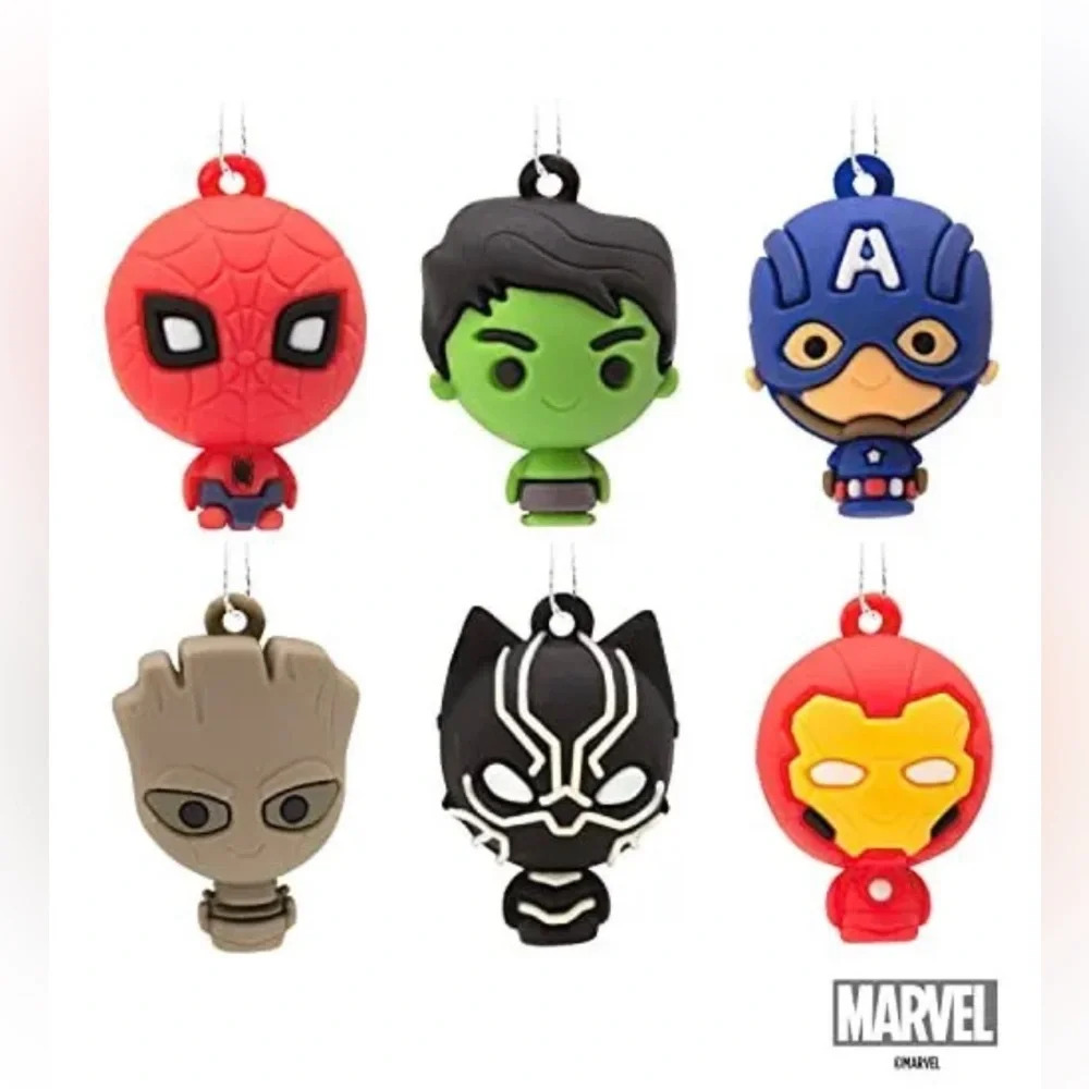 2021 Hallmark Ornaments Marvel Super Heroes Set of 6 Mini Ornaments